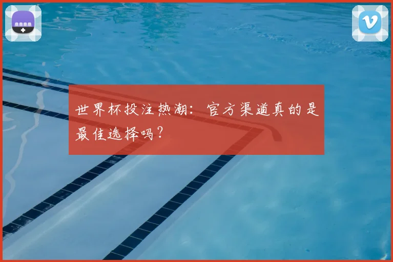 世界杯投注热潮：官方渠道真的是最佳选择吗？